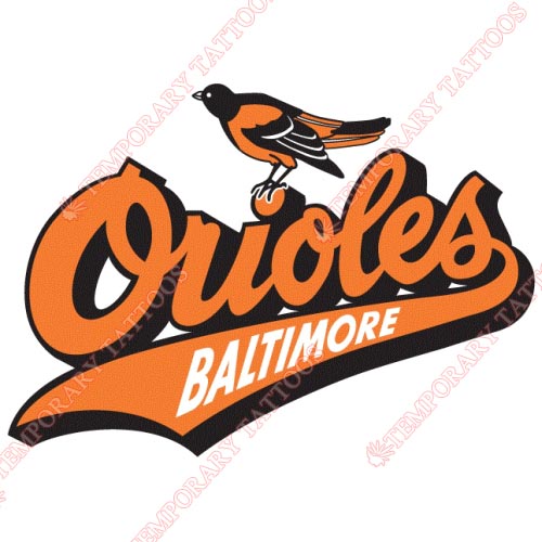 Baltimore Orioles Customize Temporary Tattoos Stickers NO.1442